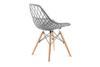 FAGIS Designerskie krzesło z tworzywa sztucznego szare szary - zdjęcie 5