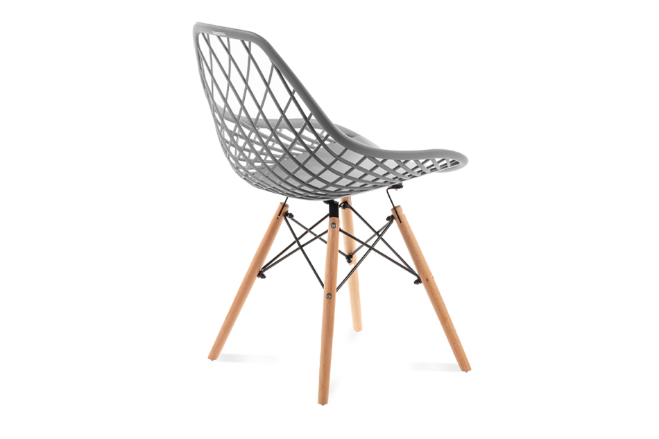 FAGIS Designerskie krzesło z tworzywa sztucznego szare szary - zdjęcie 4