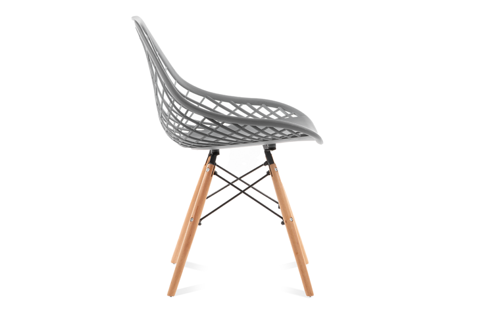 FAGIS Designerskie krzesło z tworzywa sztucznego szare szary - zdjęcie 3