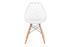 FAGIS Designerskie krzesło z tworzywa sztucznego białe biały - zdjęcie 2