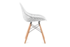 FAGIS Designerskie krzesło z tworzywa sztucznego białe biały - zdjęcie 3