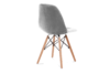 MICO Nowoczesne krzesło welurowe szare jasny szary - zdjęcie 4