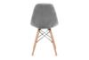 MICO Nowoczesne krzesło welurowe szare jasny szary - zdjęcie 5