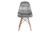 MICO Nowoczesne krzesło welurowe szare jasny szary - zdjęcie 2