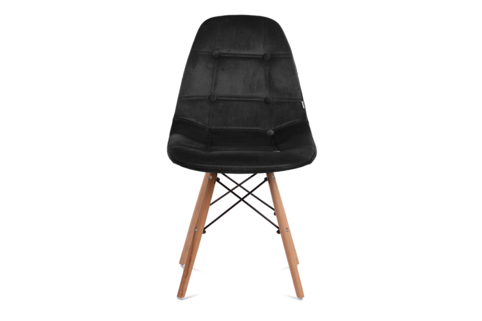 MICO Nowoczesne krzesło welurowe ciemnoszare ciemny szary - zdjęcie 1