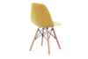 MICO Nowoczesne krzesło welurowe żółte żółty - zdjęcie 4