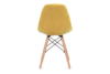 MICO Nowoczesne krzesło welurowe żółte żółty - zdjęcie 5