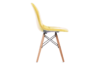 MICO Nowoczesne krzesło welurowe żółte żółty - zdjęcie 2