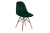 MICO Nowoczesne krzesło welurowe butelkowa zieleń ciemny zielony - zdjęcie 1