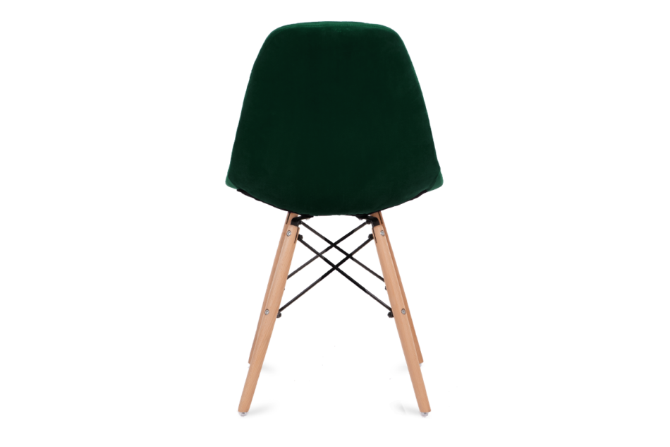 MICO Nowoczesne krzesło welurowe butelkowa zieleń ciemny zielony - zdjęcie 4