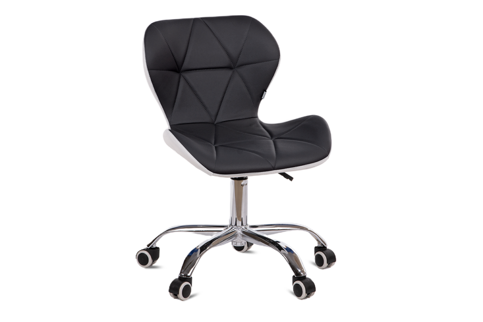OBTUS Krzesło obrotowe do biurka czarne czarny/biały - zdjęcie 0