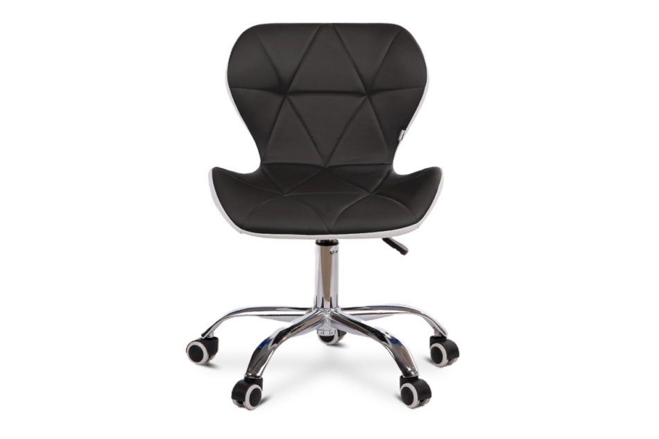 OBTUS Krzesło obrotowe do biurka czarne czarny/biały - zdjęcie 1