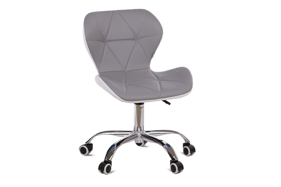 OBTUS Krzesło obrotowe do biurka szare szary/biały - zdjęcie 0