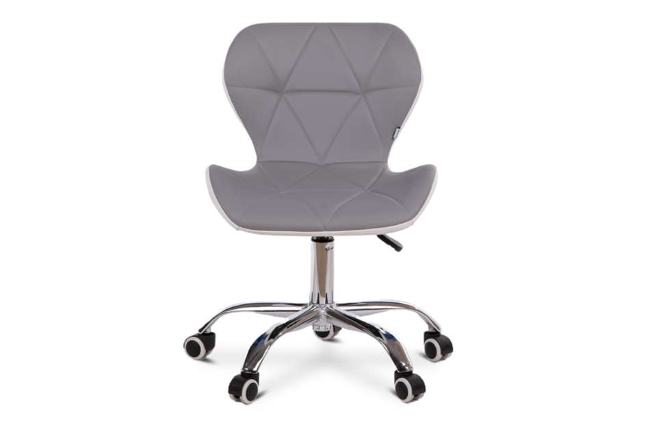 OBTUS Krzesło obrotowe do biurka szare szary/biały - zdjęcie 1