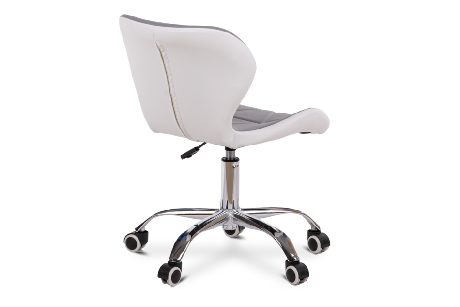 OBTUS Krzesło obrotowe do biurka szare szary/biały - zdjęcie 4