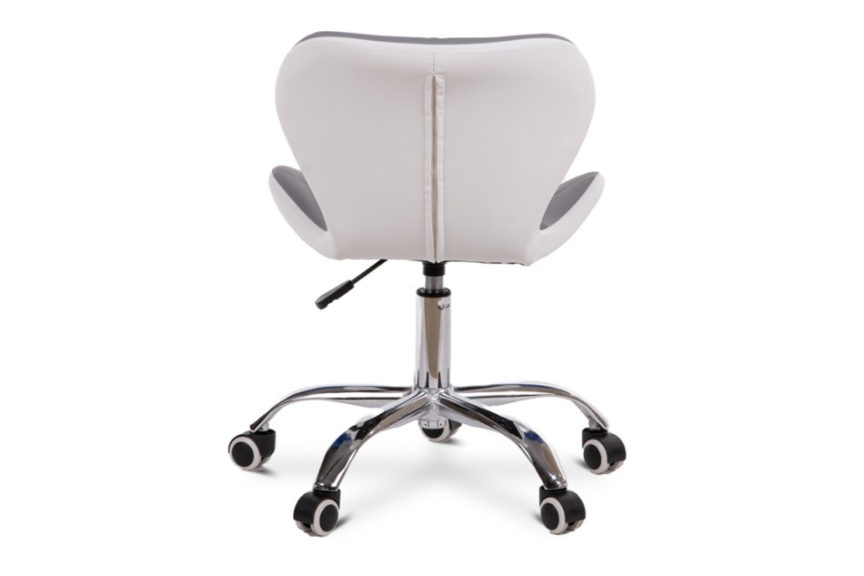 OBTUS Krzesło obrotowe do biurka szare szary/biały - zdjęcie 5