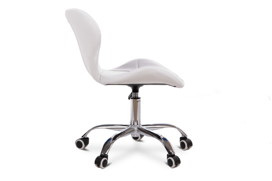 OBTUS Krzesło obrotowe do biurka białe biały - zdjęcie 2