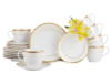 AGAWA GOLD Serwis herbaciany polska porcelana 12 elementów biały / złoty wzór dla 6 os. Gold - zdjęcie 1