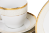 AGAWA GOLD Serwis herbaciany polska porcelana 12 elementów biały / złoty wzór dla 6 os. Gold - zdjęcie 9