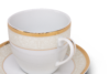 AGAWA GOLD Serwis herbaciany polska porcelana 12 elementów biały / złoty wzór dla 6 os. Gold - zdjęcie 8