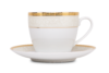 AGAWA GOLD Serwis herbaciany polska porcelana 12 elementów biały / złoty wzór dla 6 os. Gold - zdjęcie 7