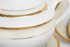 AGAWA GOLD Serwis obiadowy polska porcelana 25 elementów biały / złoty wzór dla 6 os. Gold - zdjęcie 5