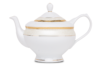 AGAWA GOLD Serwis herbaciany polska porcelana 15 elementów biały / złoty wzór dla 6 os. Gold - zdjęcie 8