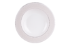 SCANIA Serwis obiadowy polska porcelana 24 elementy biały / platynowy wzór dla 6 os. Platin - zdjęcie 10