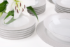 SCANIA Serwis obiadowy polska porcelana 18 elementów biały / platynowy wzór dla 6 os. Platin - zdjęcie 4