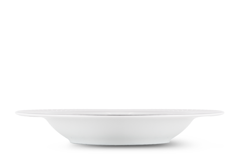 SCANIA Serwis obiadowy polska porcelana 18 elementów biały / platynowy wzór dla 6 os. Platin - zdjęcie 8