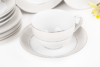 SCANIA Serwis herbaciany polska porcelana 12 elementów biały / platynowy wzór dla 6 os. Platin - zdjęcie 4