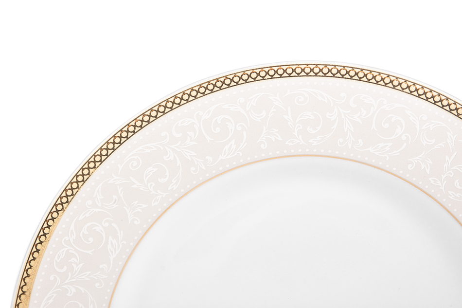 MARTHA GOLD Serwis obiadowy polska porcelana 6 os. 18 elementów biały / złoty wzór Gold - zdjęcie 2