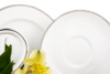DIAMENT PLATIN Serwis herbaciany polska porcelana 6 os. Biały / platynowy wzór Platin - zdjęcie 5