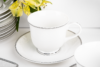 DIAMENT PLATIN Serwis herbaciany polska porcelana 6 os. Biały / platynowy wzór Platin - zdjęcie 4