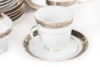 CONTE Serwis herbaciany polska porcelana dla 6 osób biały / złoty wzór biały/srebrny/złoty - zdjęcie 4