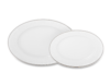 AMELIA LUIZA Zestaw obiadowy porcelana 25 elementów biały / srebrny wzór dla 6 os. Luiza - zdjęcie 6