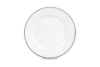 AMELIA LUIZA Zestaw obiadowy porcelana 18 elementów biały / srebrny wzór dla 6 os. Luiza - zdjęcie 3