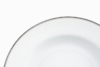 AMELIA LUIZA Zestaw obiadowy porcelana 18 elementów biały / srebrny wzór dla 6 os. Luiza - zdjęcie 8