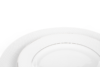 AMELIA SATYNA Zestaw obiadowy porcelana 25 elementów biały / srebrny wzór dla 6 os. Satyna - zdjęcie 8
