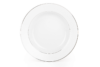 AMELIA SATYNA Zestaw obiadowy porcelana 18 elementów biały / srebrny wzór dla 6 os. Satyna - zdjęcie 6