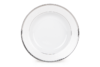 AMELIA PLATYNA Zestaw obiadowy porcelana 24 elementy biały / platynowy wzór dla 6 os. Platyna - zdjęcie 13
