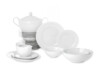 AMELIA BIAŁA KORONKA Duży zestaw obiadowy porcelana 25 elementów biały / wzór koronki dla 6 os. Biała Koronka - zdjęcie 2