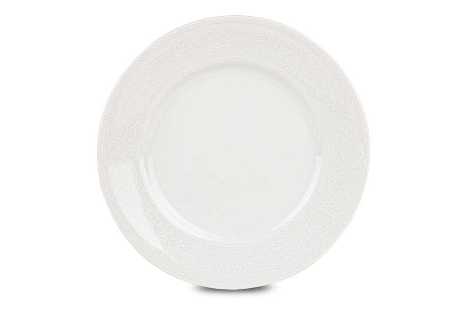 AMELIA BIAŁA KORONKA Zestaw obiadowy porcelana 18 elementów biały / wzór koronki dla 6 os. Biała Koronka - zdjęcie 7