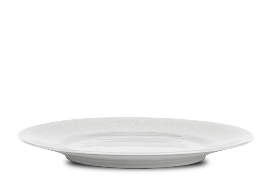 AMELIA BIAŁA KORONKA Zestaw obiadowy porcelana 18 elementów biały / wzór koronki dla 6 os. Biała Koronka - zdjęcie 6