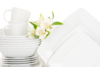 VICTORIA Serwis obiadowo-herbaciany kwadratowy 6 os. 30 elementów biały biały - zdjęcie 4