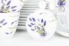BOSS LAWENDA Zestaw porcelanowy obiadowo-kawowy na 6 os. Biały / wzór lawendy Lawenda - zdjęcie 8