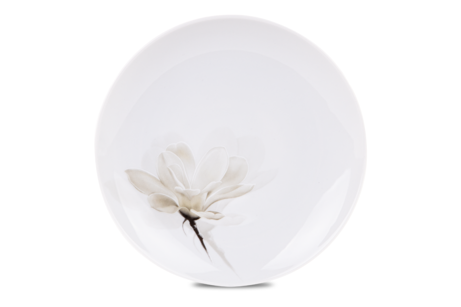 BOSS MAGNOLIA Zestaw porcelanowy obiadowo-kawowy na 6 os. Biały / wzór magnolii Magnolia - zdjęcie 6