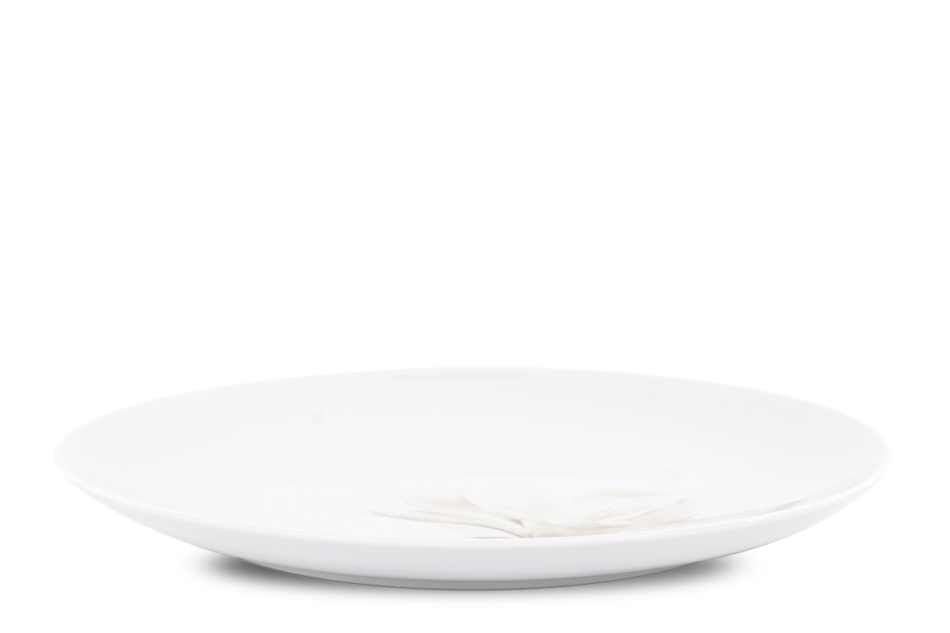 BOSS MAGNOLIA Zestaw porcelanowy obiadowo-kawowy na 6 os. Biały / wzór magnolii Magnolia - zdjęcie 5