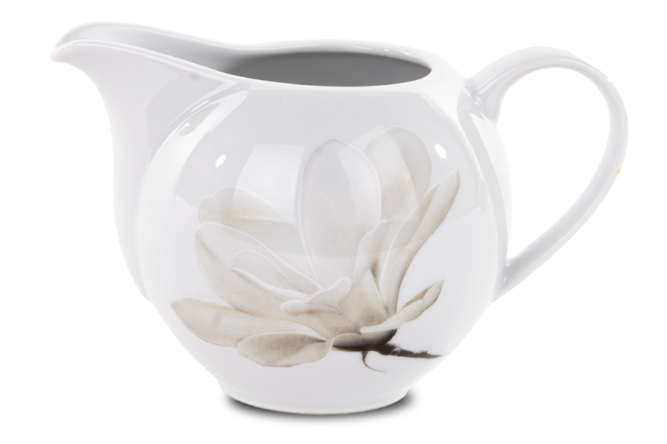 BOSS MAGNOLIA Zestaw porcelanowy obiadowo-kawowy na 6 os. Biały / wzór magnolii Magnolia - zdjęcie 8