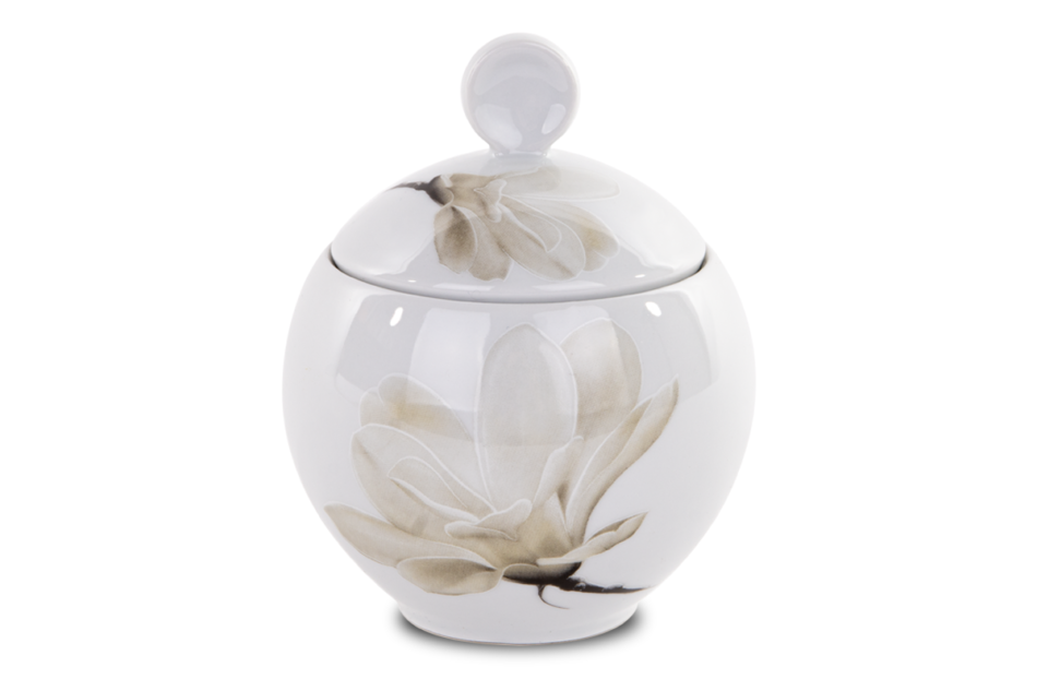 BOSS MAGNOLIA Zestaw porcelanowy obiadowo-kawowy na 6 os. Biały / wzór magnolii Magnolia - zdjęcie 9